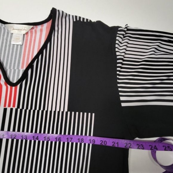 Red and Black Tunic Loose Fit Top or Relaxed Fit Tunic Top - Sizes S / M / L/ XL - Picture 11 of 12